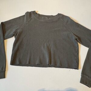John Galt Olive Green Cropped Sweater